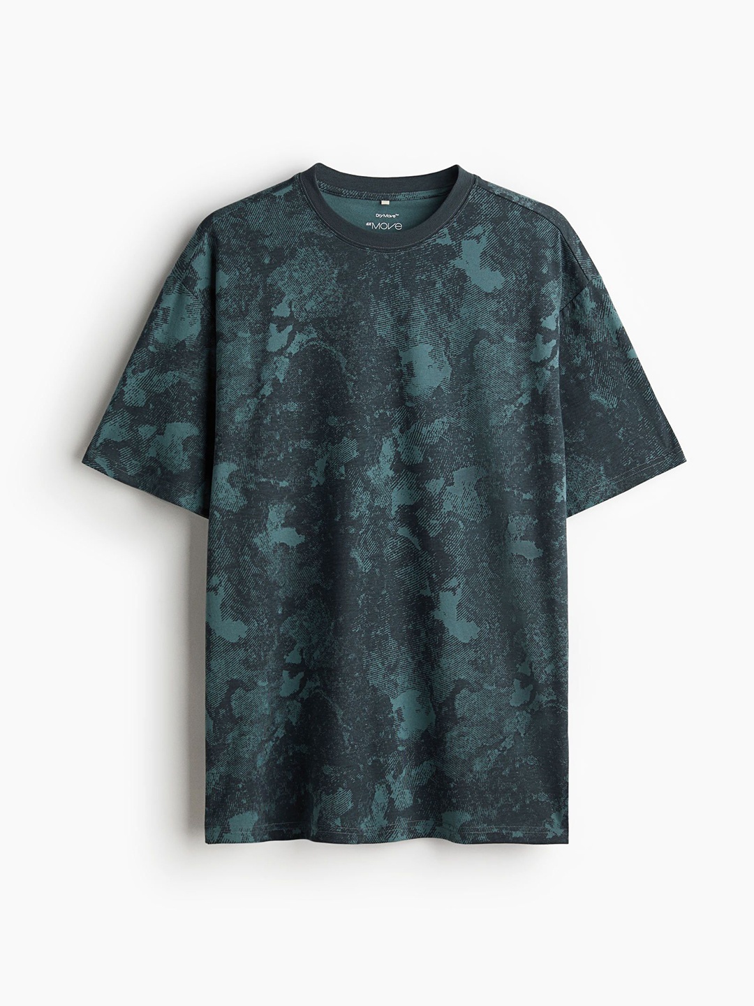 

H&M Men DryMove Loose Fit Sports T-shirt With Cotton Feel, Green