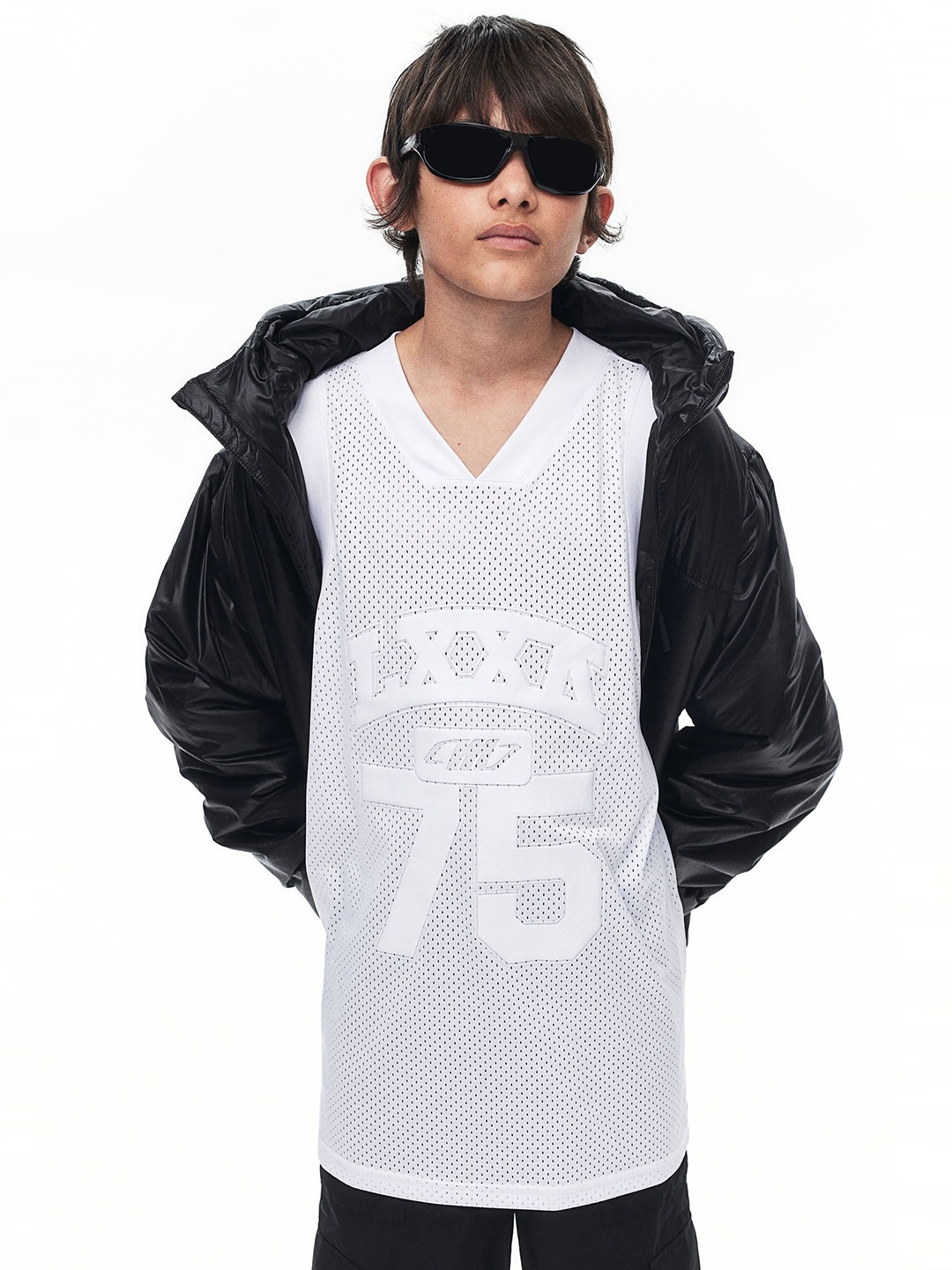 

H&M Boys Printed Dry Move Sports Vest Top T-Shirts, White