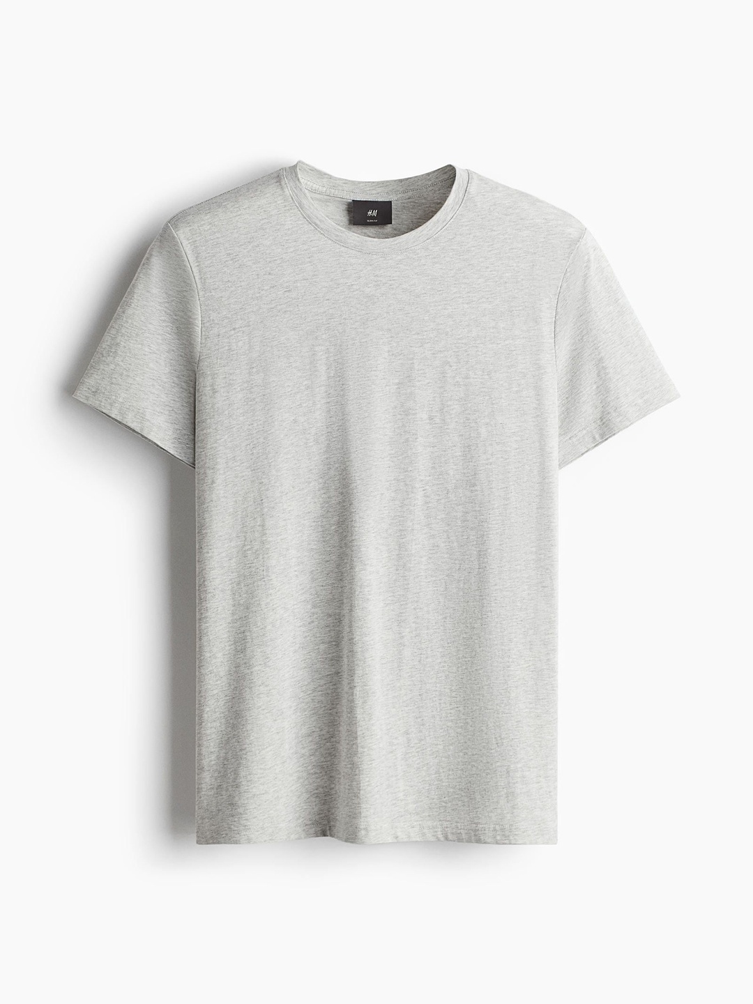 

H&M Men Slim-Fit Pima Cotton T-Shirt, Grey