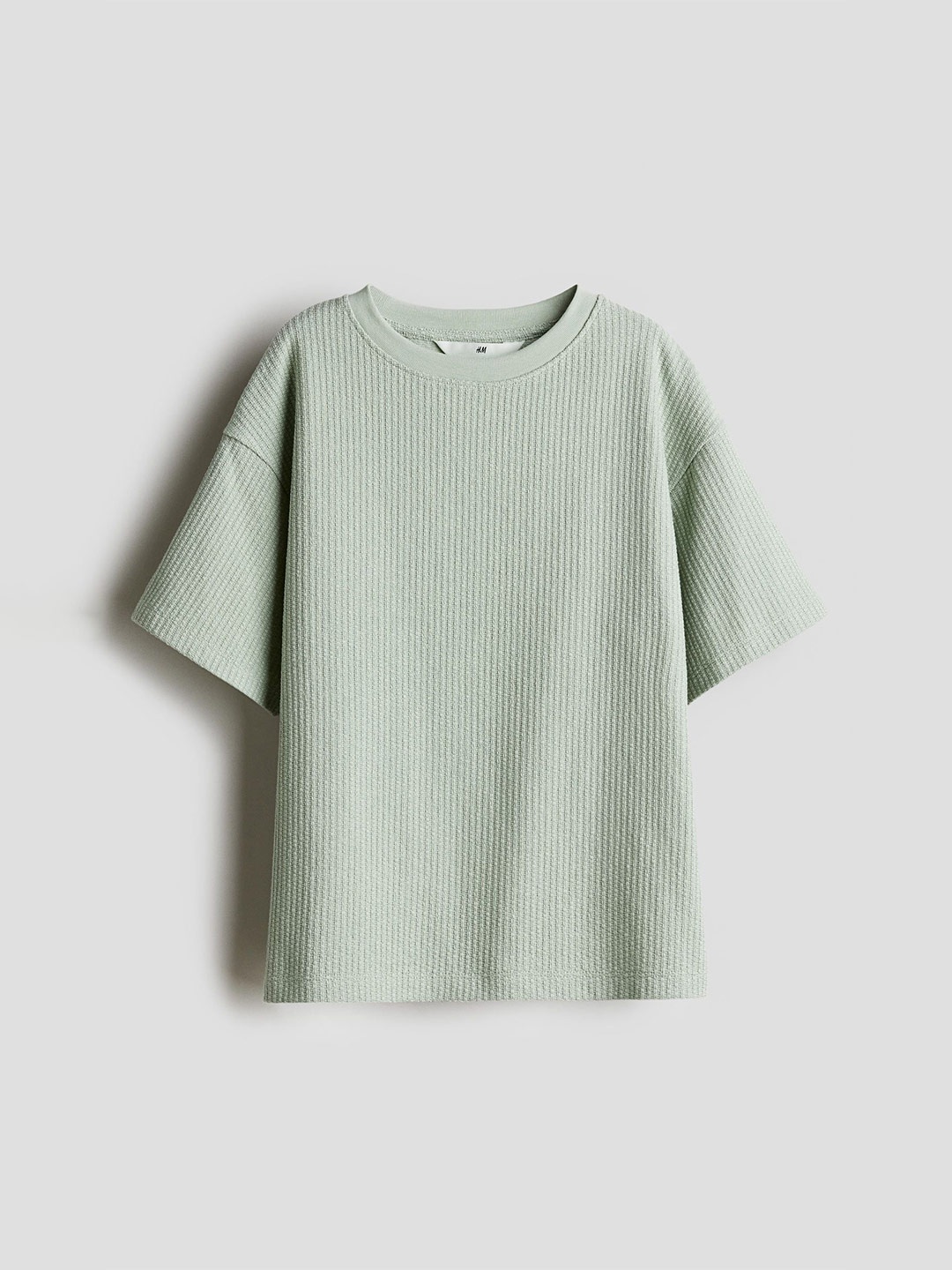 

H&M Boys Textured-Knit T-shirt, Green