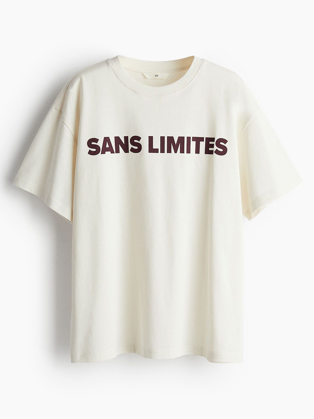 

H&M Pure Cotton Printed T-Shirt, Off white