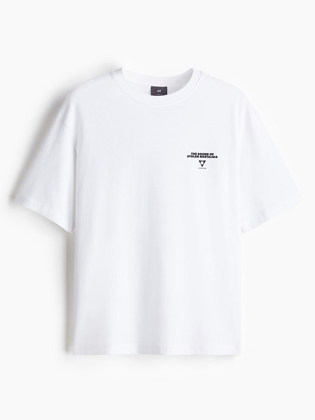 

H&M Men Loose Fit Printed T-shirt, White