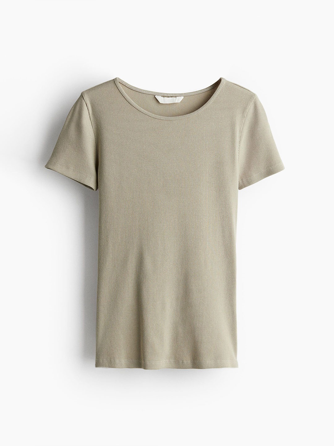 

H&M Ribbed T-shirt, Green