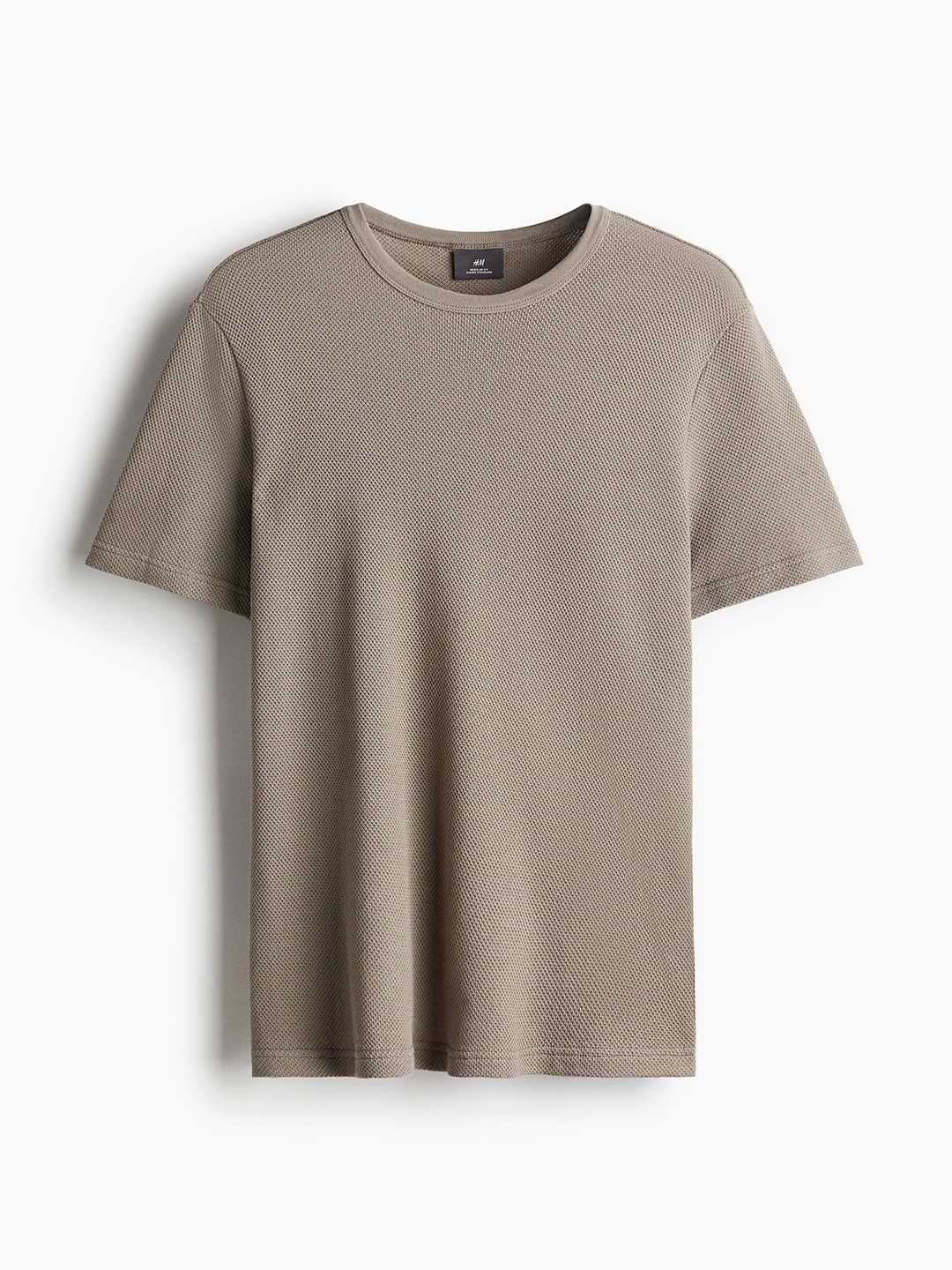 

H&M Men Piqu T-shirt, Beige