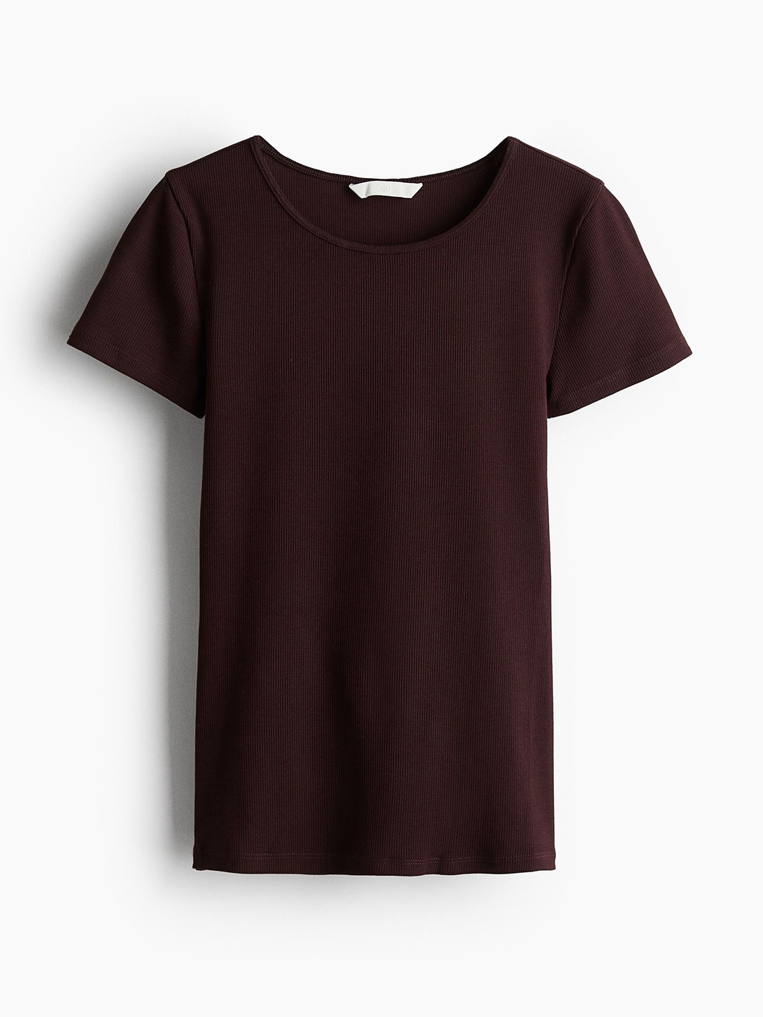 

H&M Ribbed T-shirt, Red