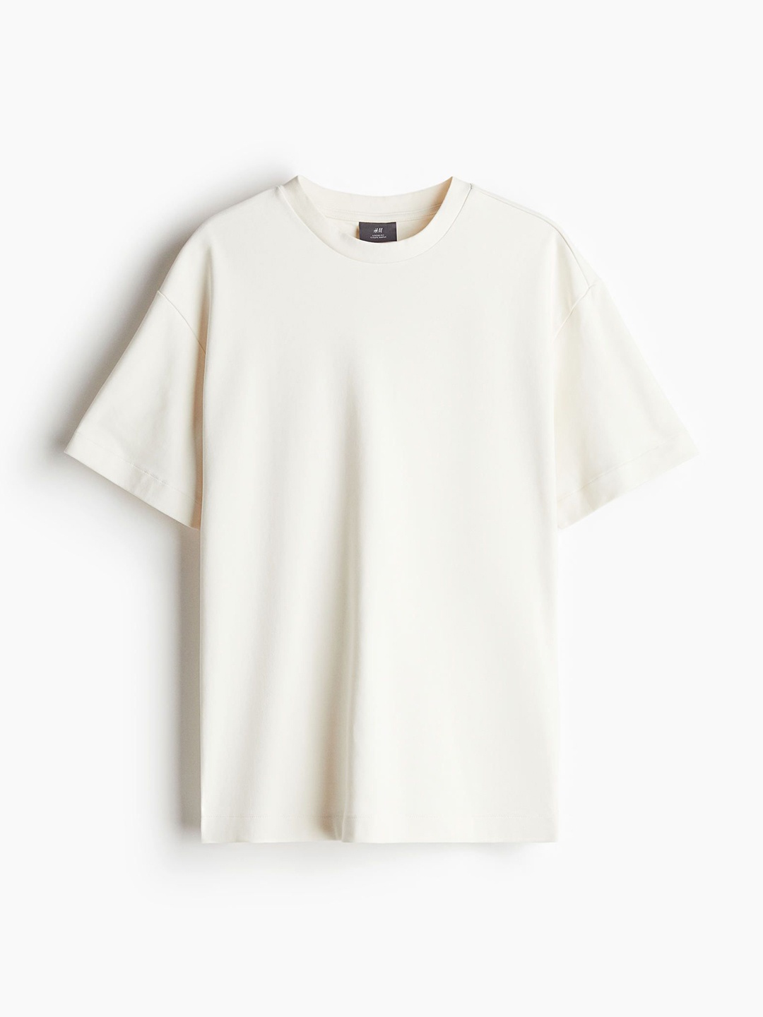 

H&M Pure Cotton Loose Fit T-Shirt, Off white
