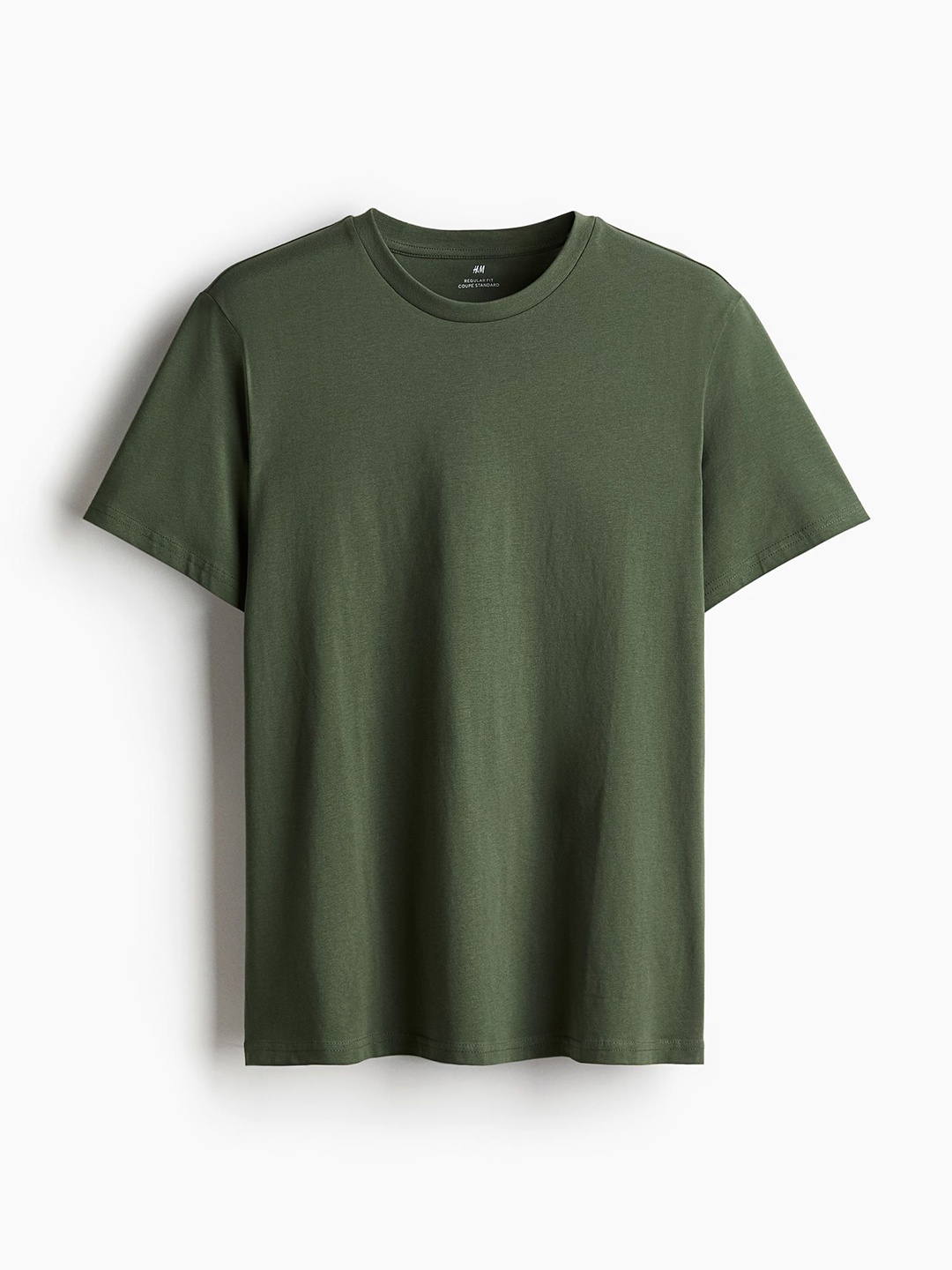 

H&M Men Pure-Cotton T-Shirt, Green
