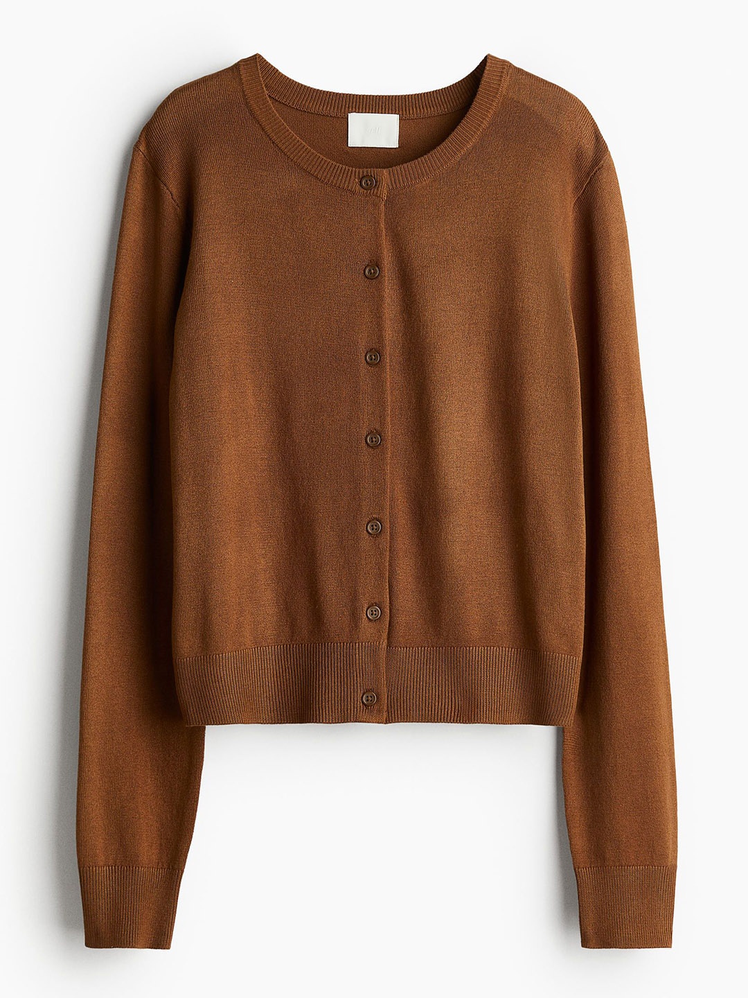 

H&M Fine-Knit Cardigan, Brown