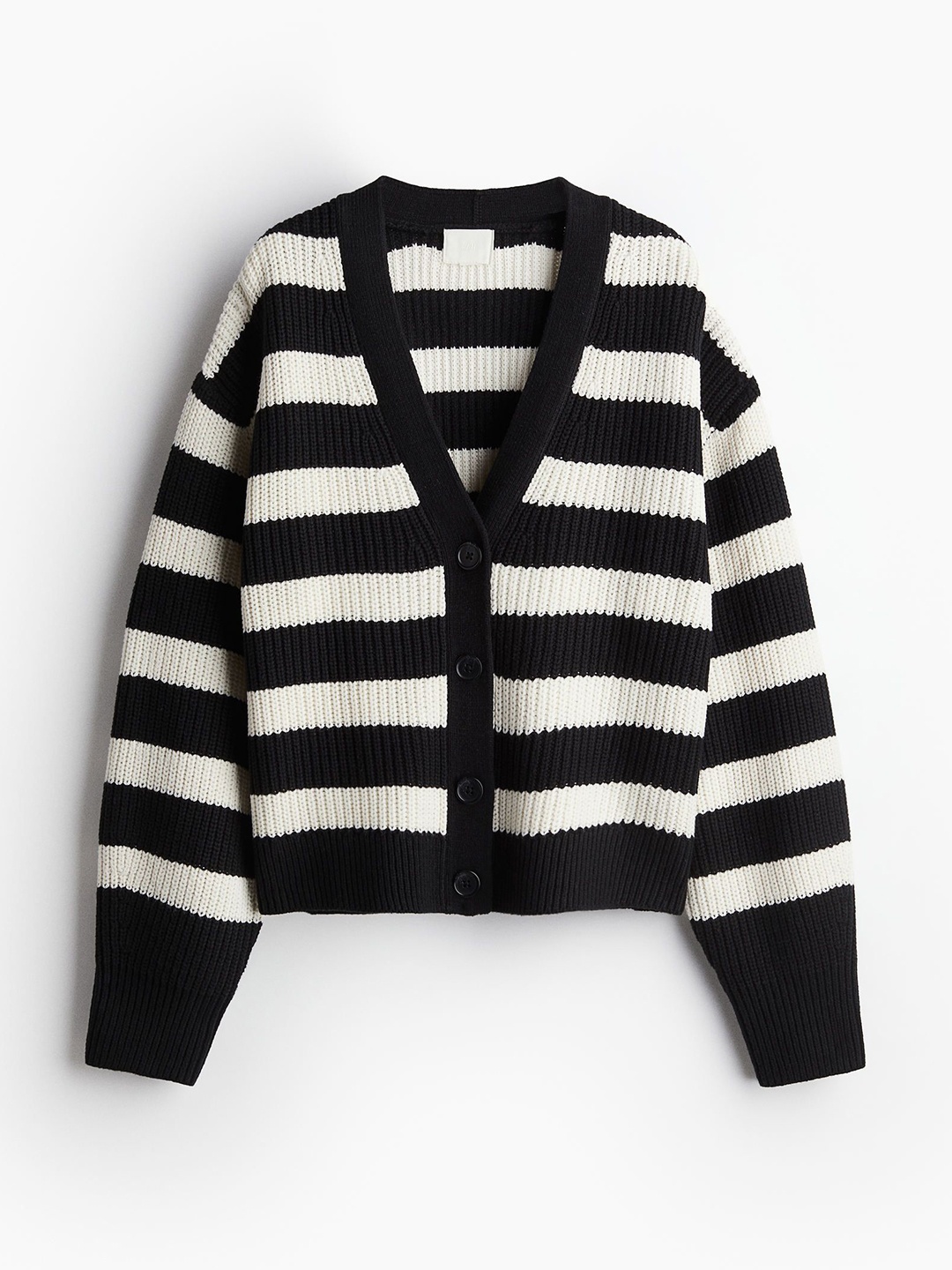 

H&M Women Rib-Knit cardigan, Black