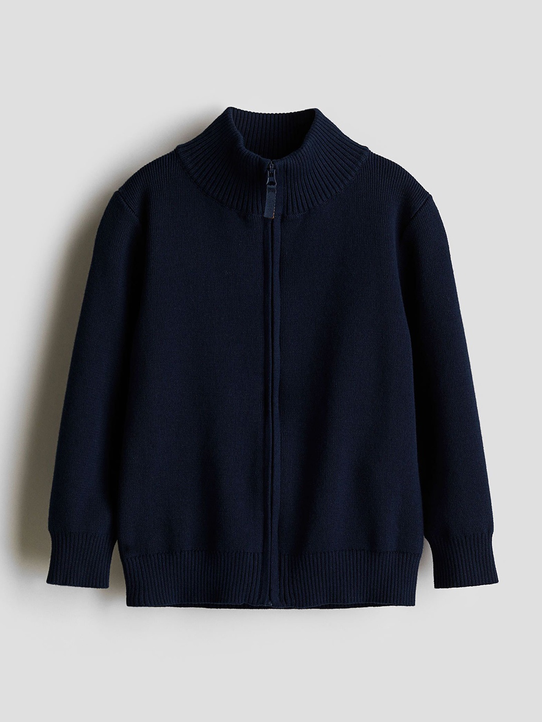 

H&M Boys Pure Cotton Zip-Through Cardigan, Blue