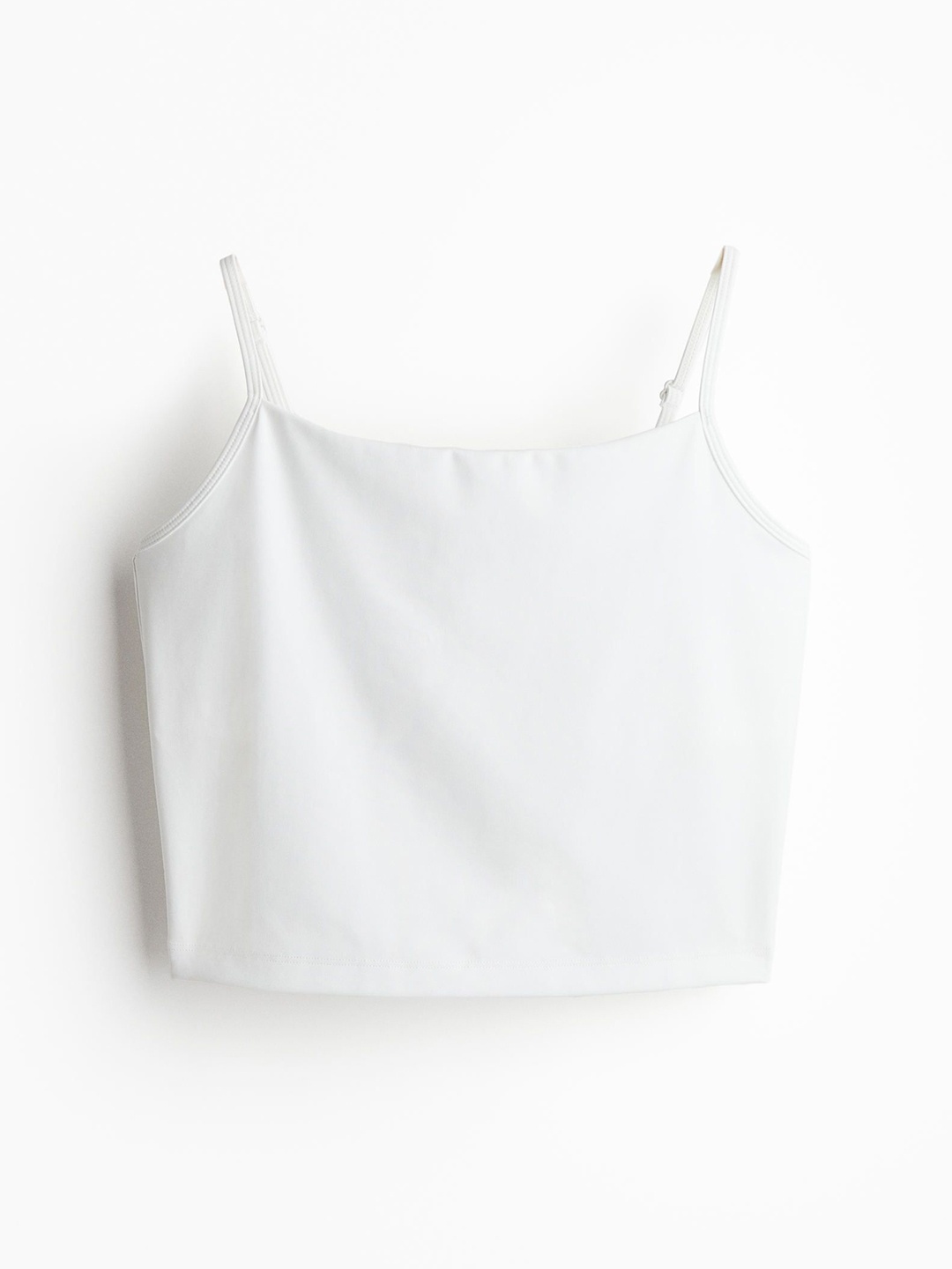 

H&M DryMove Cropped Sports Vest Top, White