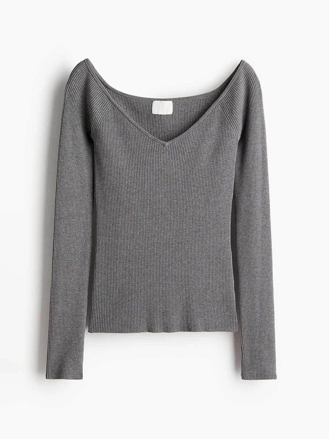 

H&M Off-The-Shoulder Top, Grey