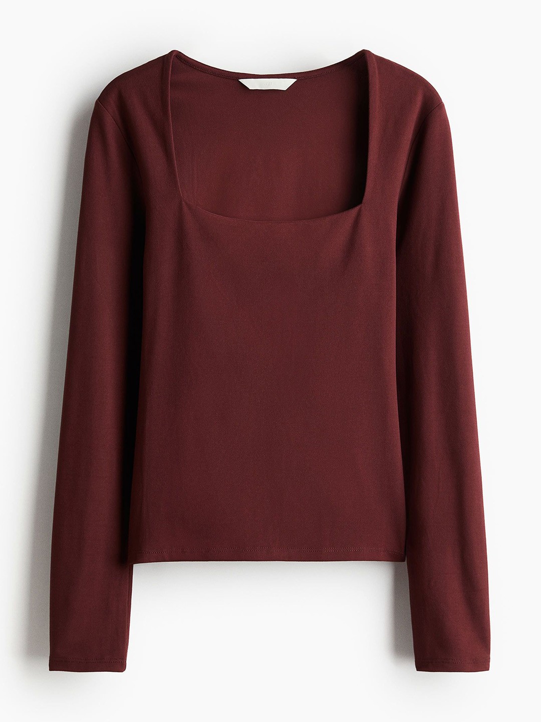 

H&M Long-Sleeved Jersey Top, Red
