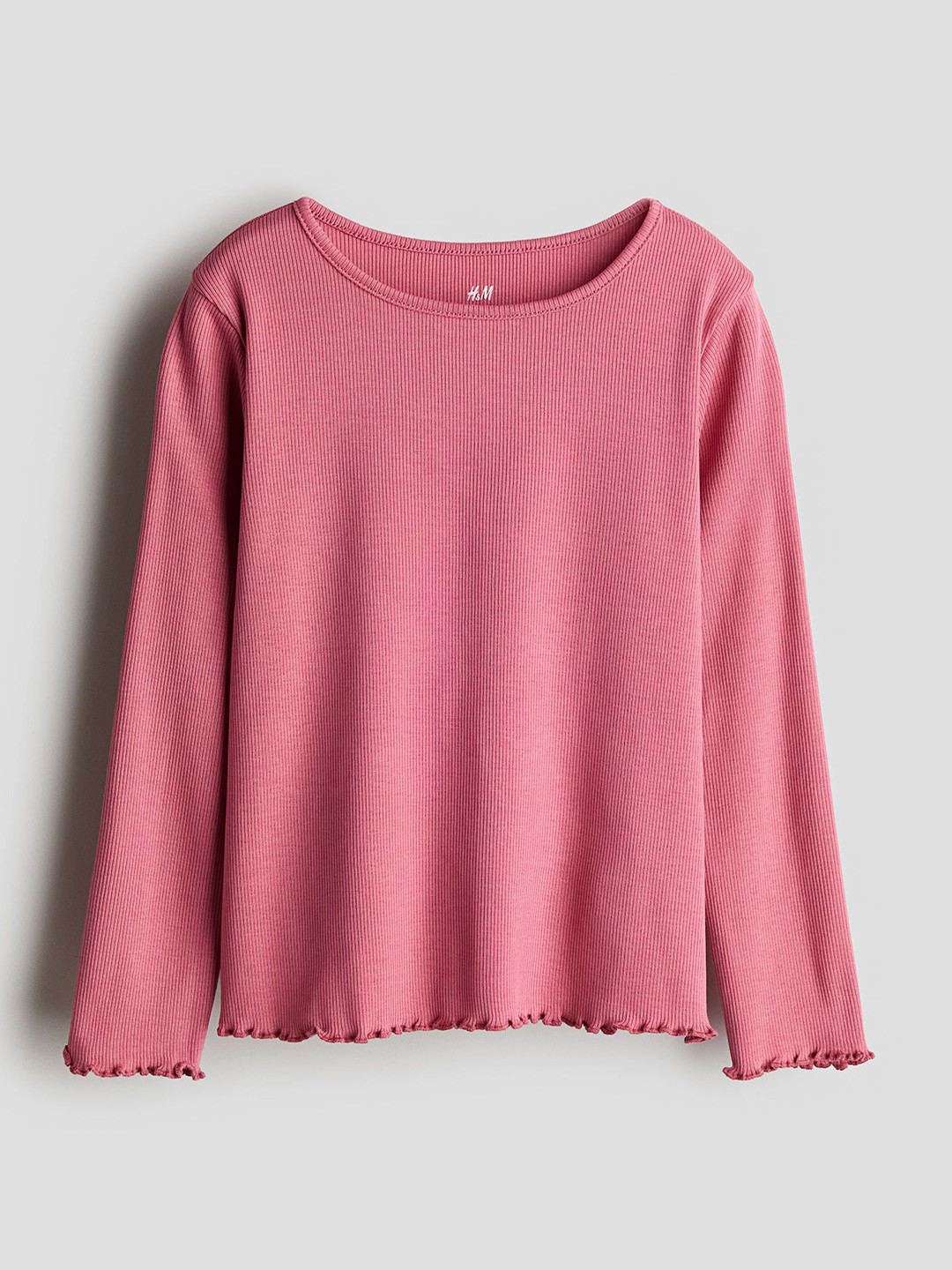 

H&M Girls Long-Sleeved Jersey Top, Pink