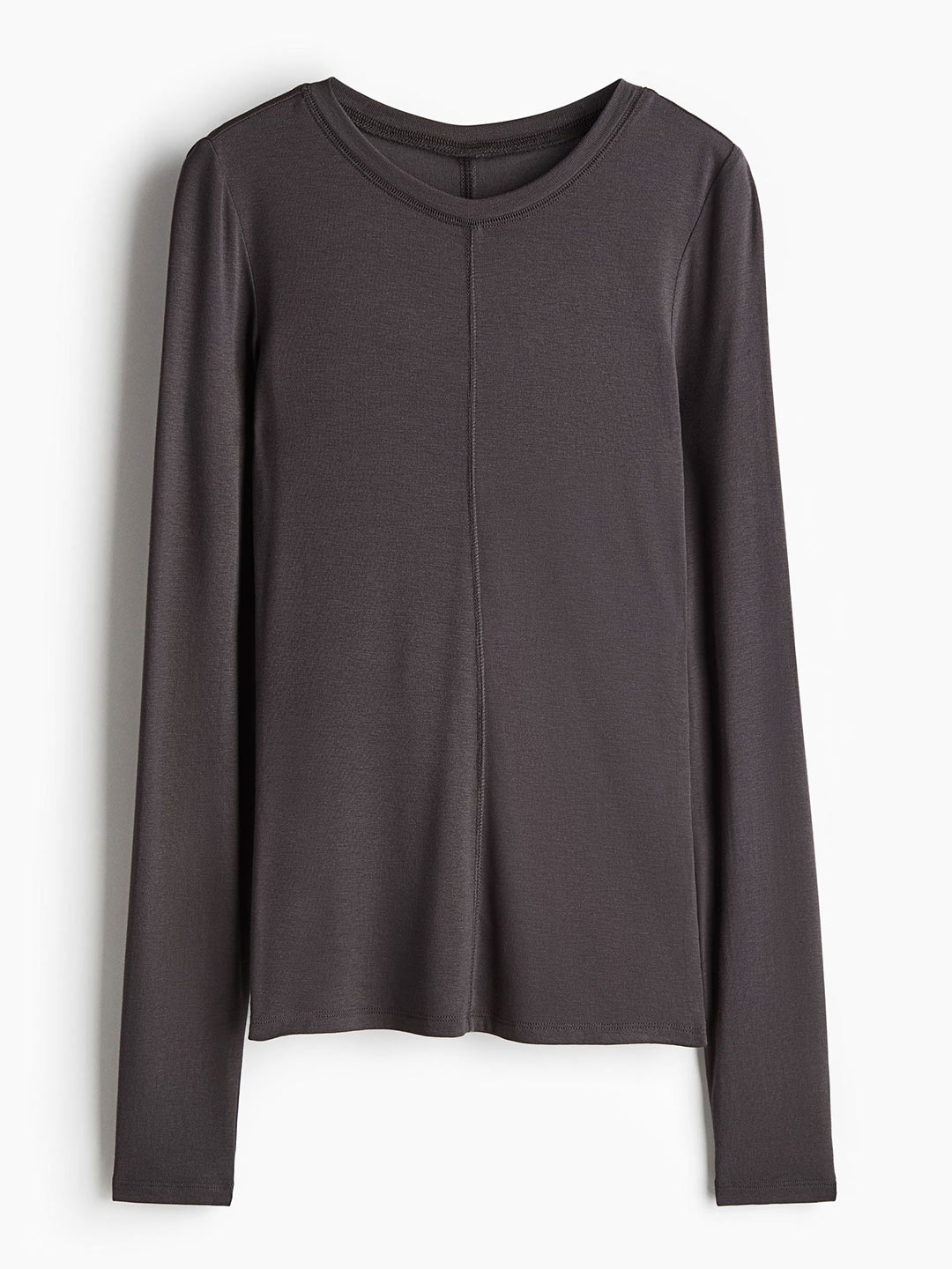 

H&M Long-Sleeved Jersey Top, Grey