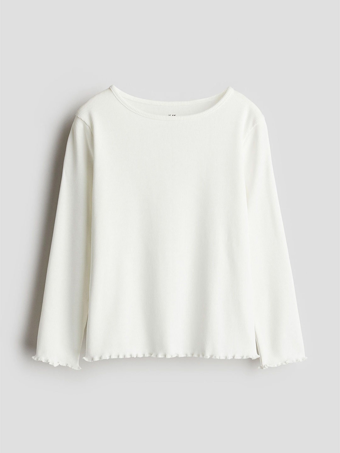 

H&M Girls Long-Sleeved Jersey Top, White