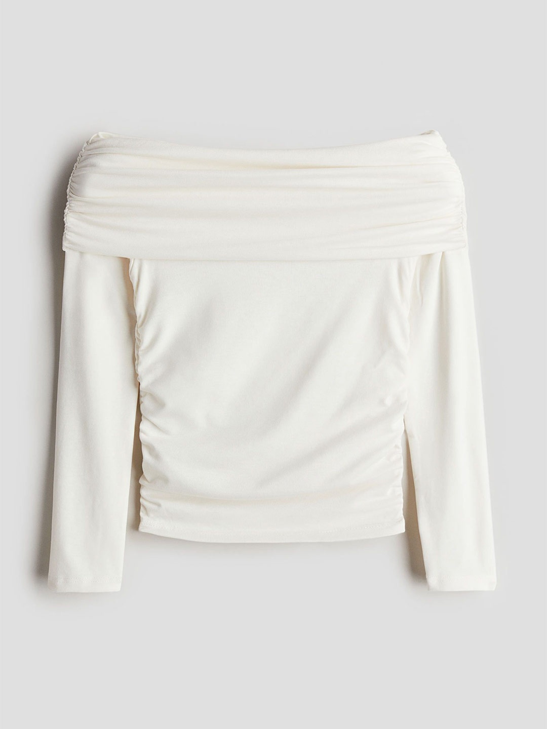 

H&M Girls Off-The-Shoulder Jersey Top, White