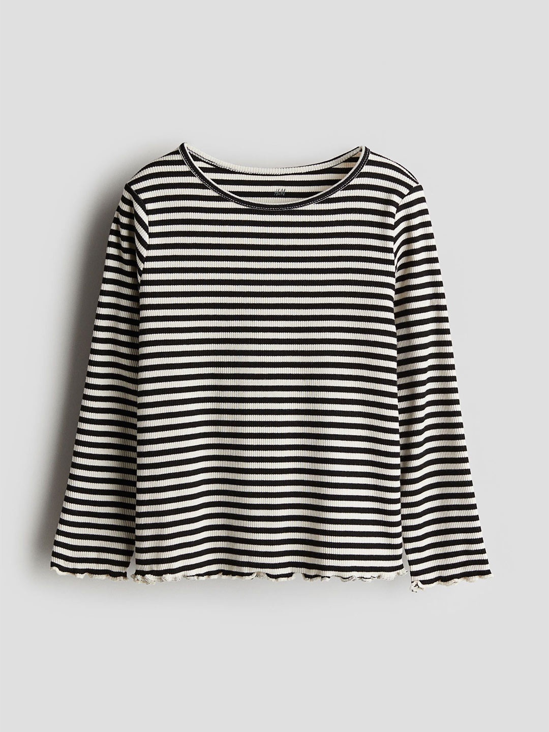 

H&M Girls Long-Sleeved Jersey Top, White