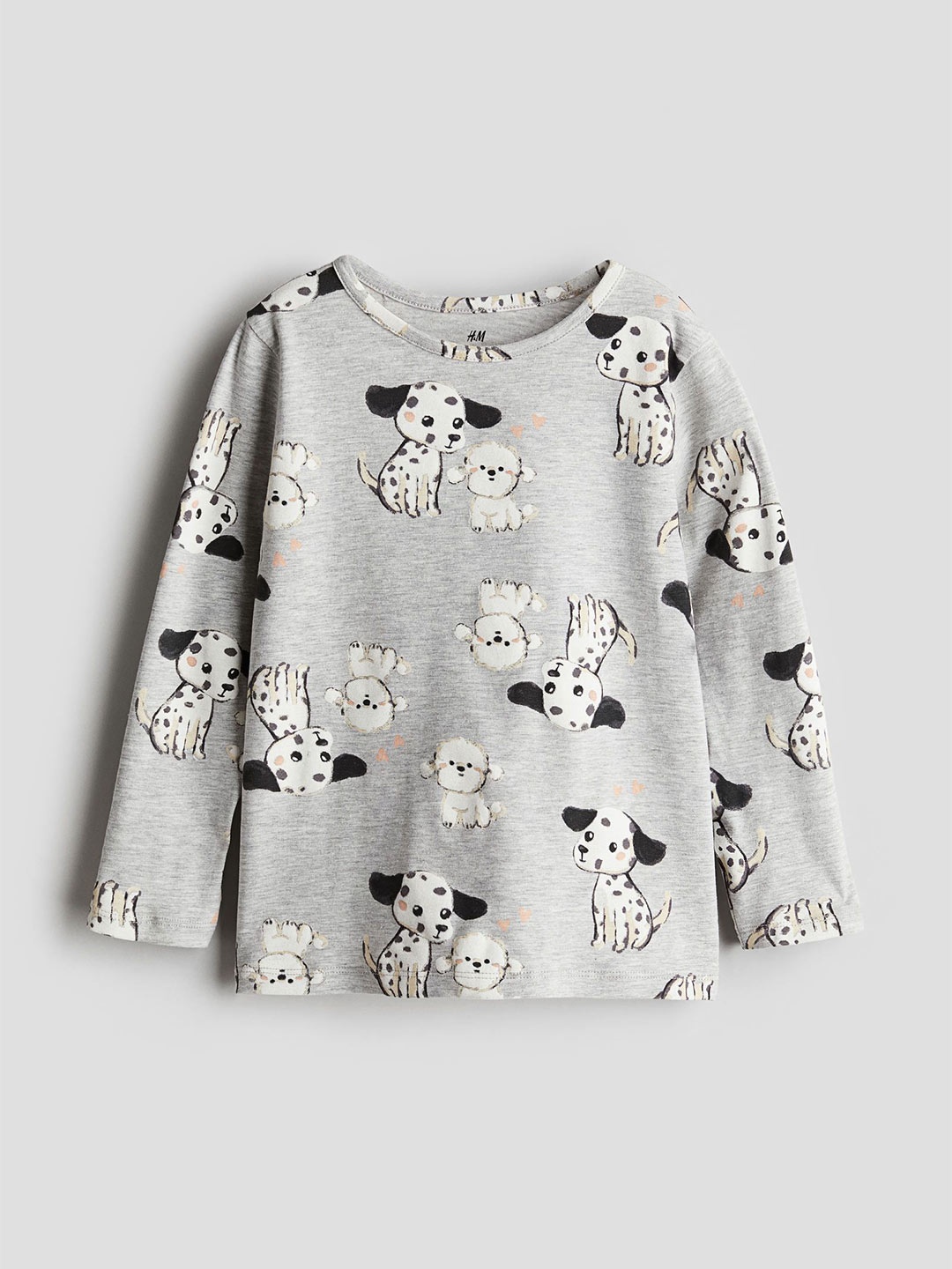 

H&M Girls Printed Jersey Top, Grey