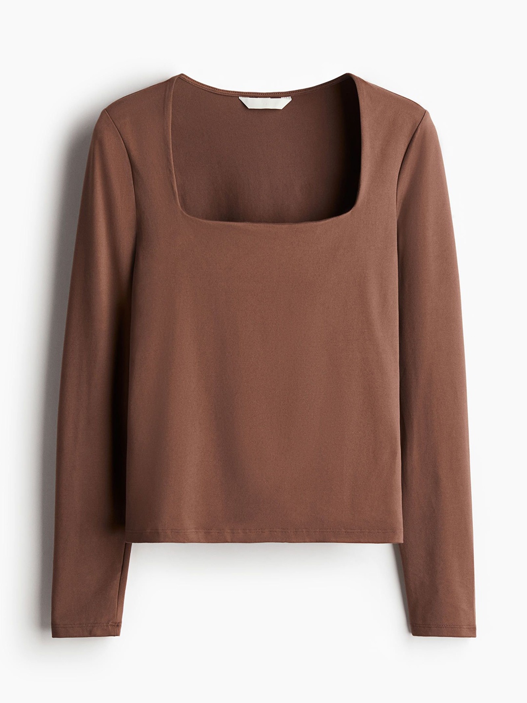 

H&M Women Long-Sleeved Jersey Top, Brown