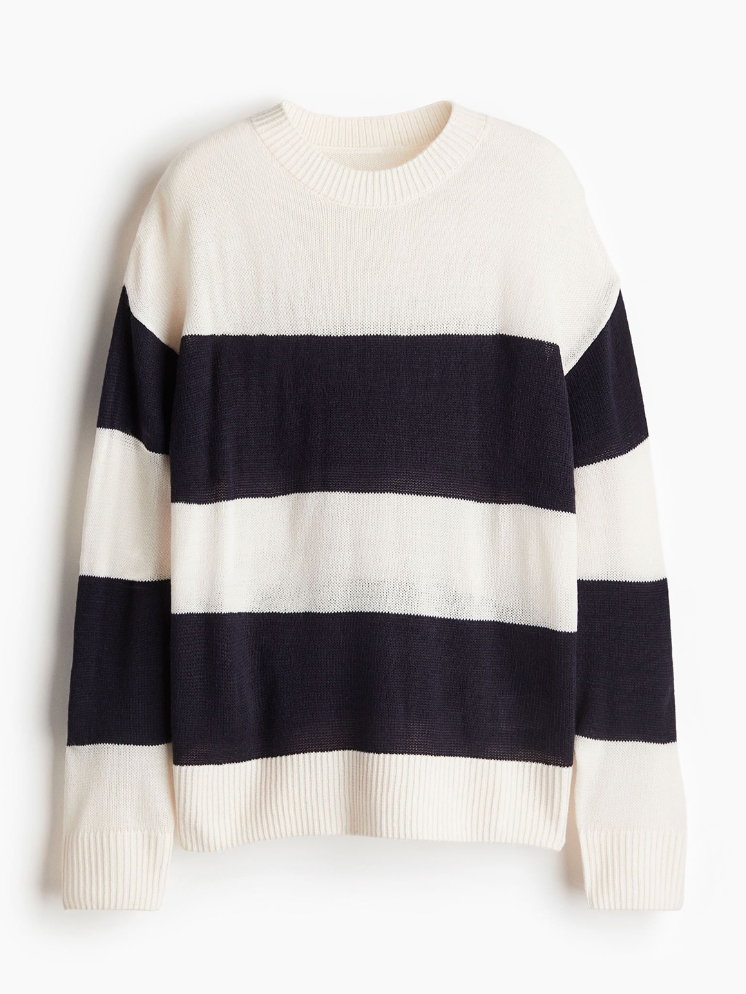 

H&M Women Striped Jumper, White