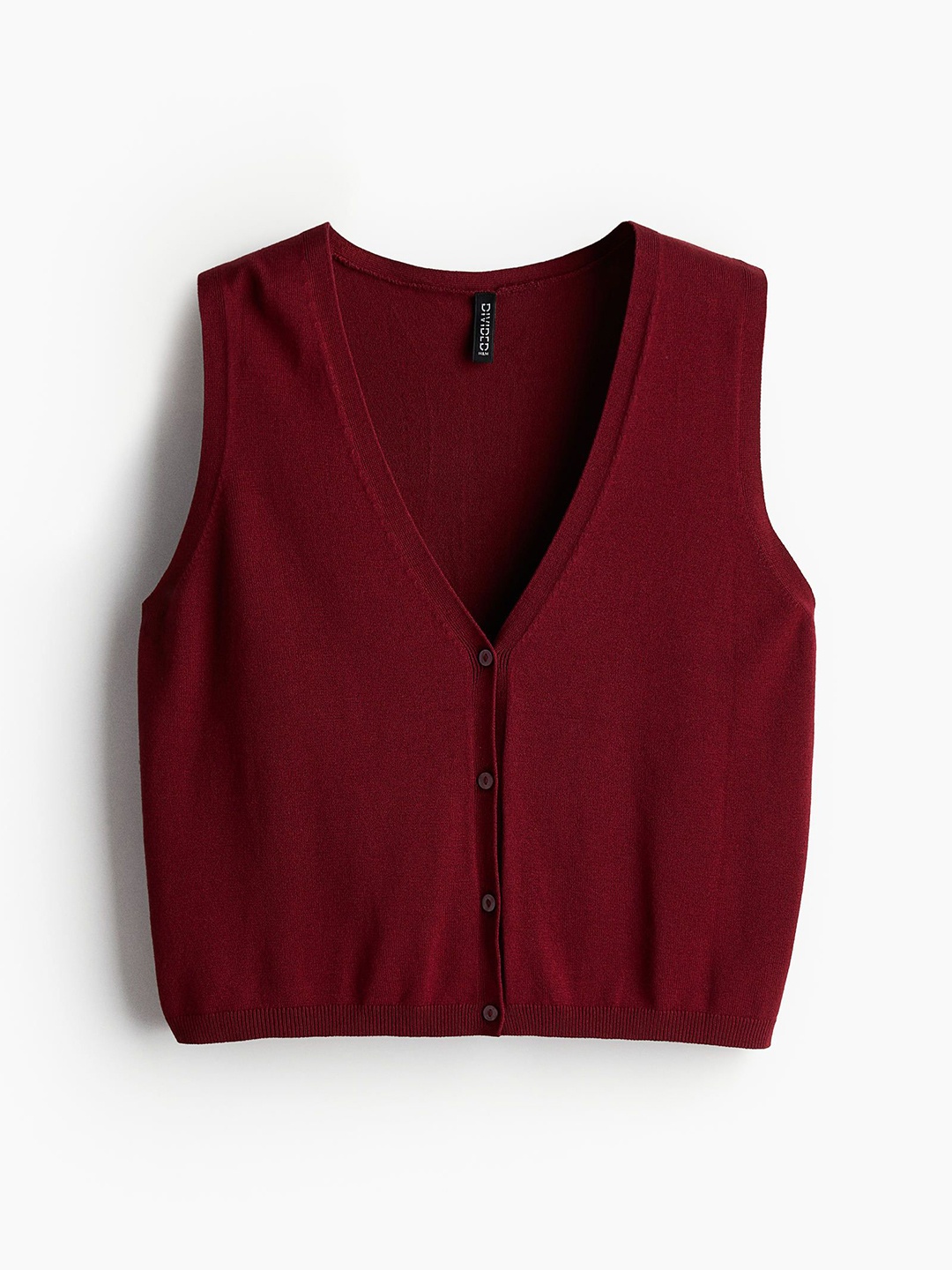 

H&M Women Button-Front Sweater Vest, Red
