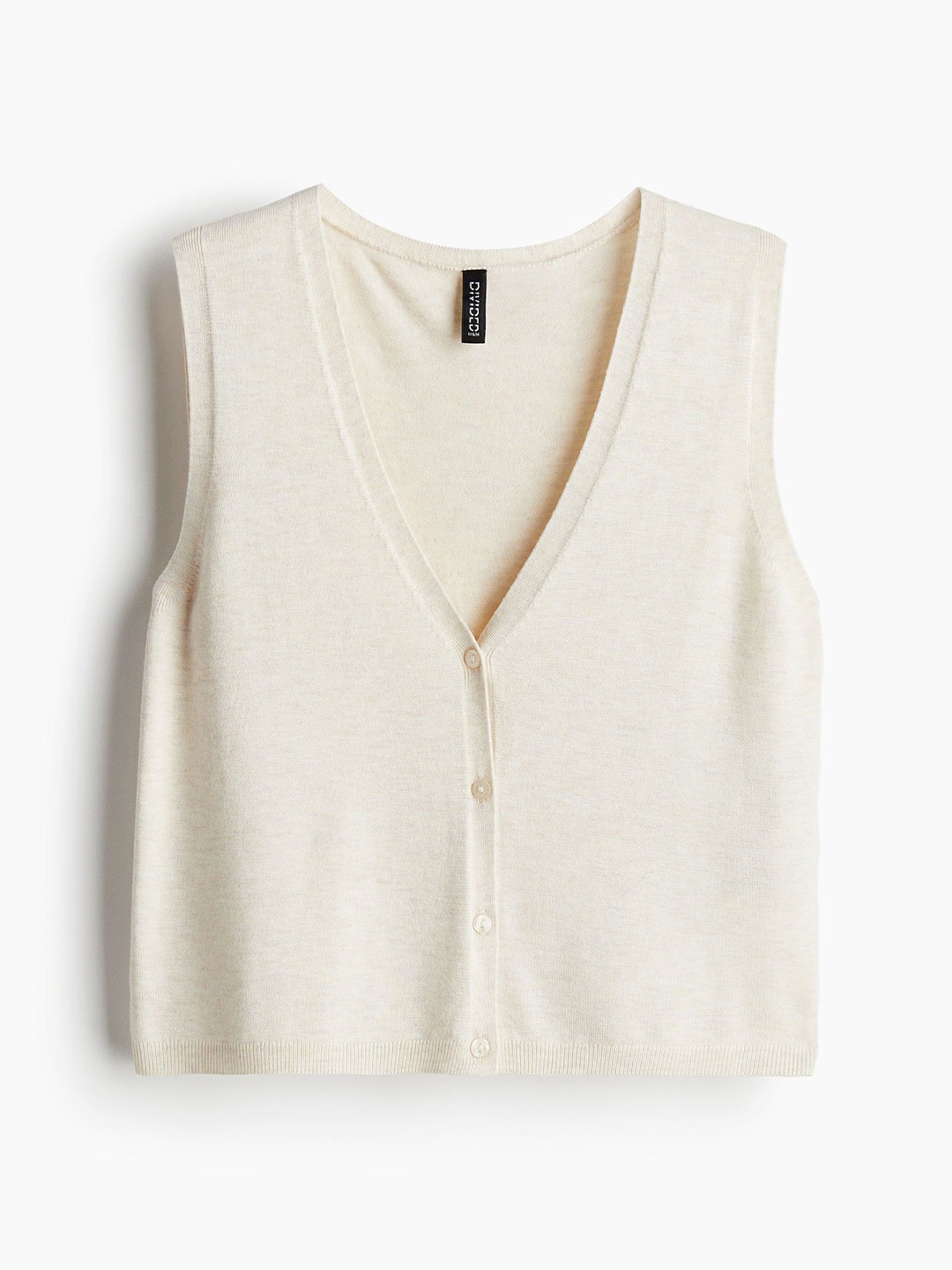 

H&M Women Button-Front Sweater Vest, Beige