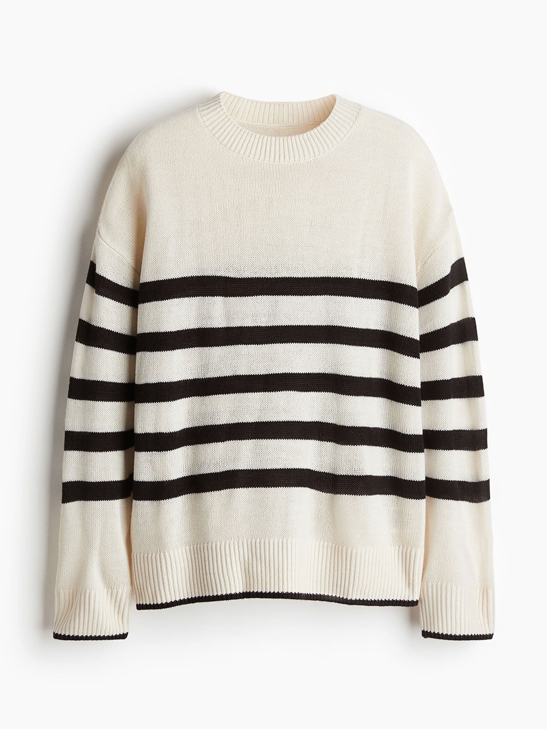 

H&M Women Striped Jumper, Beige