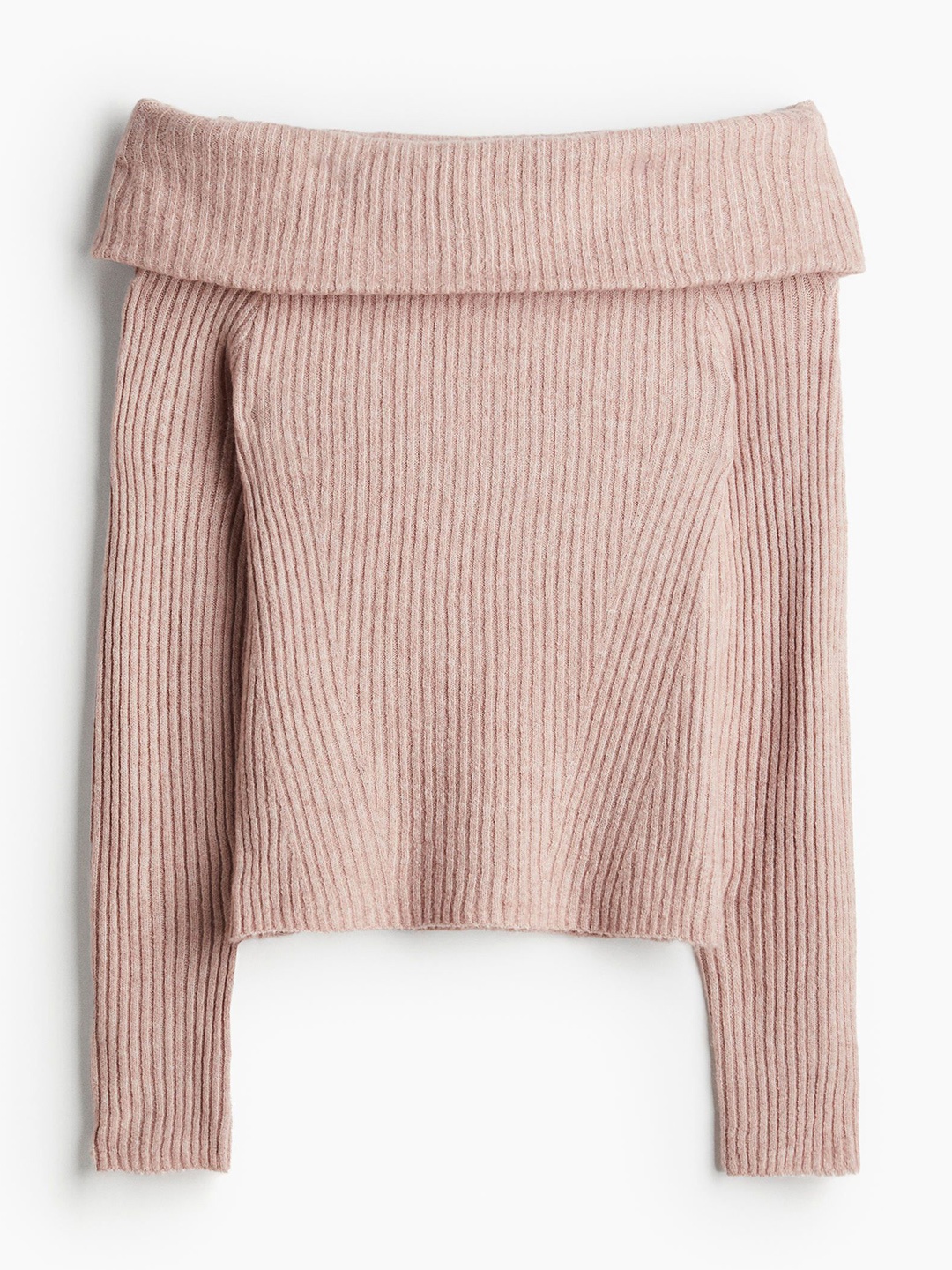 

H&M Women Off-The-Shoulder Jumper, Pink