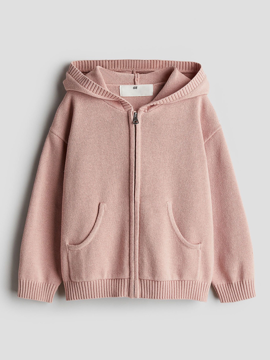 

H&M Girls Cotton-Knit Hoodie, Pink