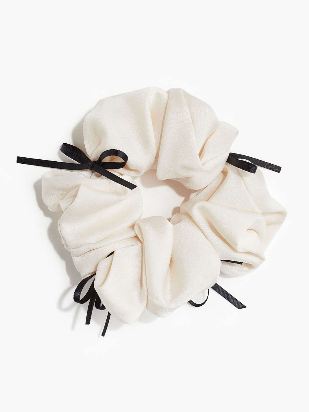 H&M Bow Decorated Scrunchie, White