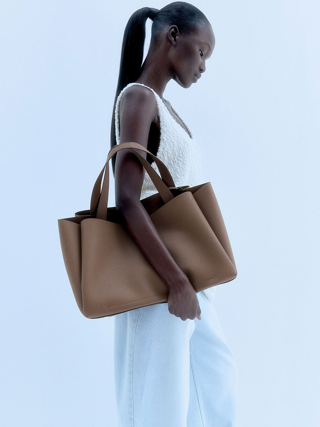 

H&M Rectangular Shopper, Brown