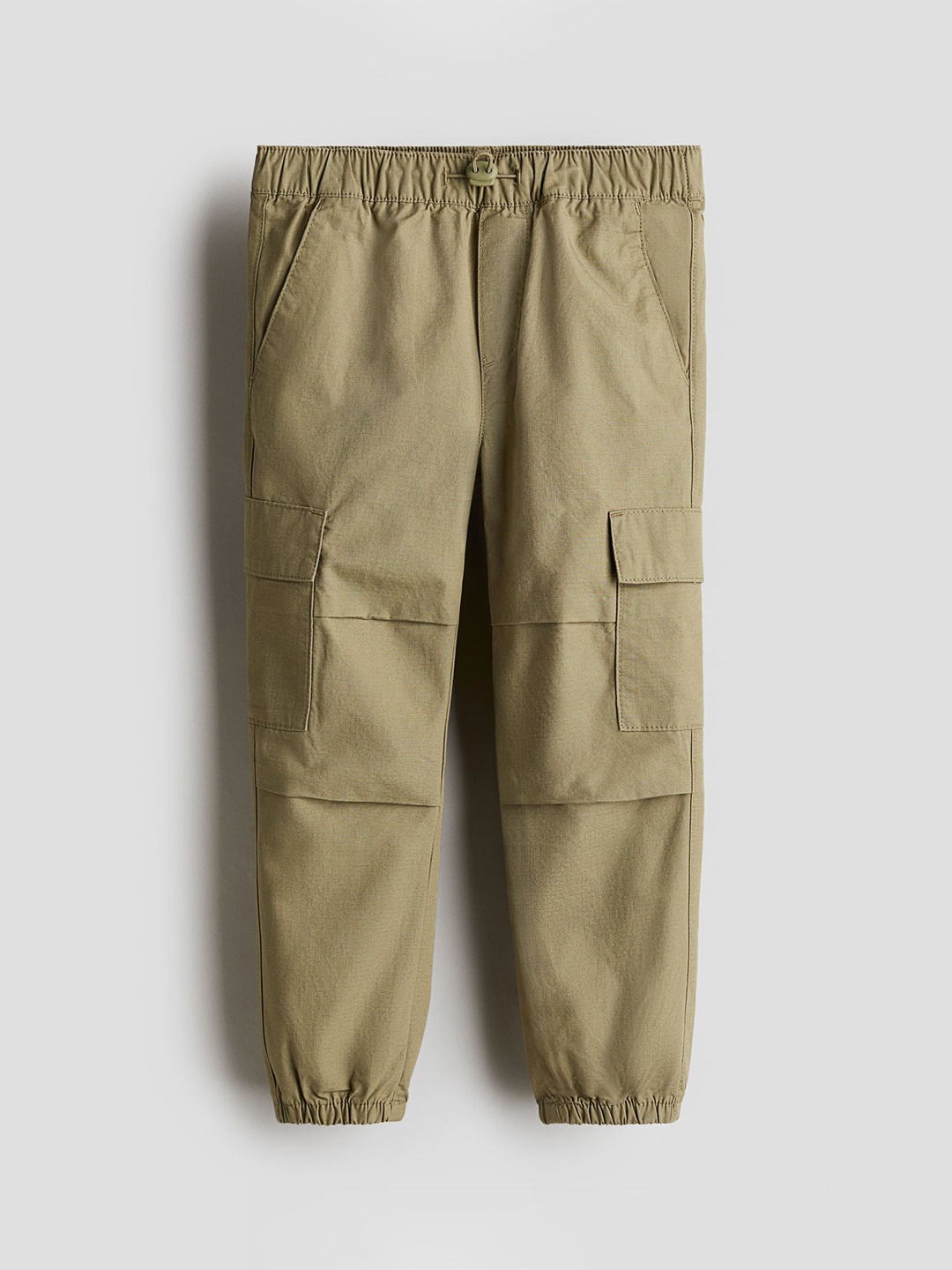 

H&M Boys Cotton Cargo Trousers, Green