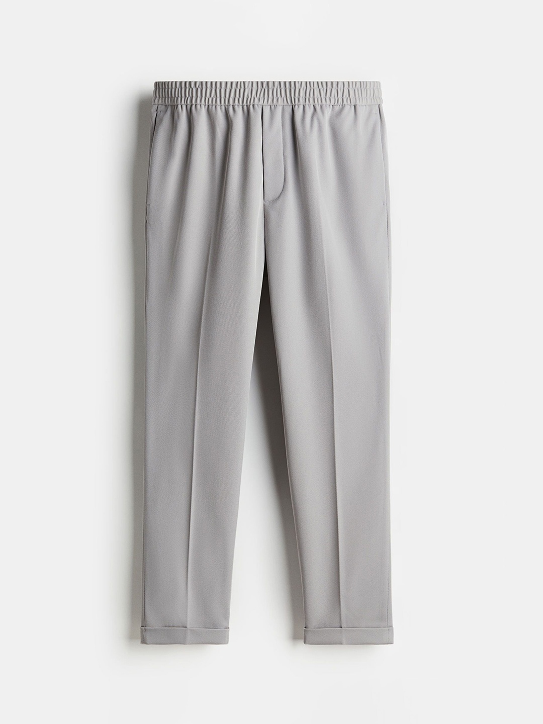 

H&M Men Slim Fit Twill Trousers, Grey