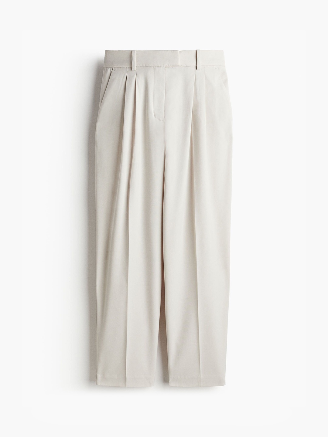 

H&M Women Ankle-Length Trousers, Beige