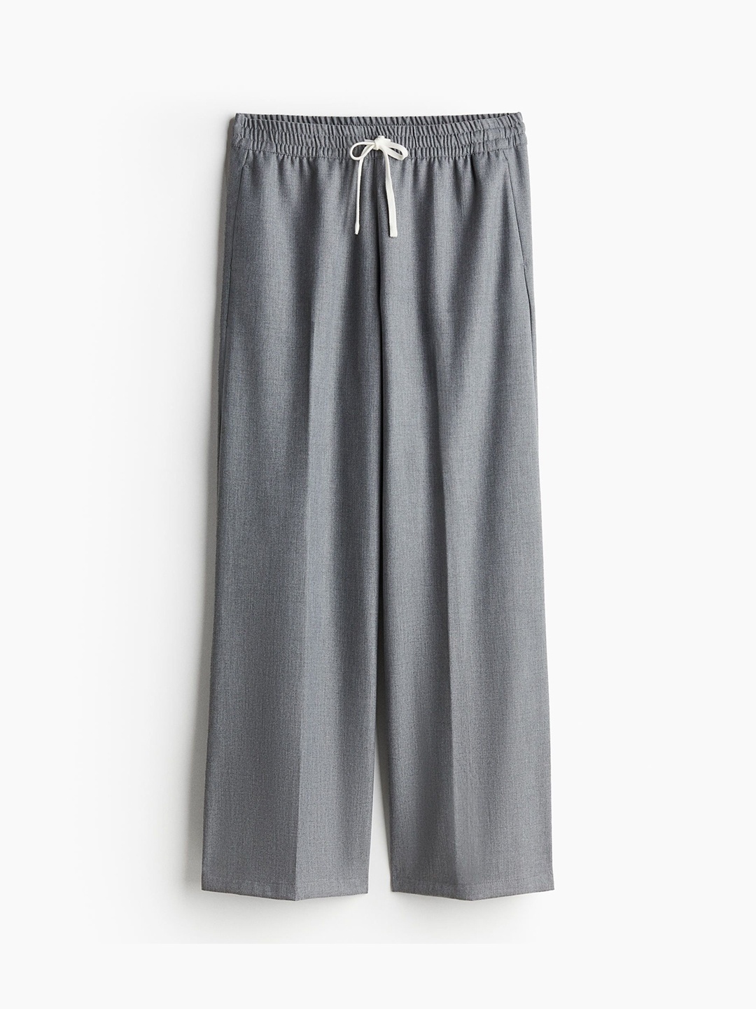 

H&M Women Wide Pull-On Trousers, Grey