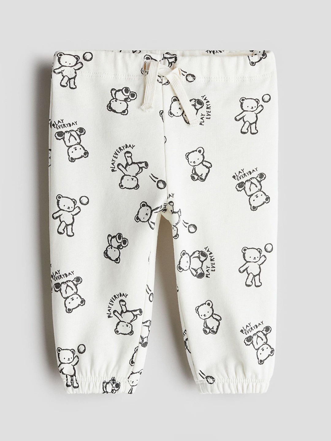 

H&M Boys Printed Pure Cotton Sweatshirt Joggers, White