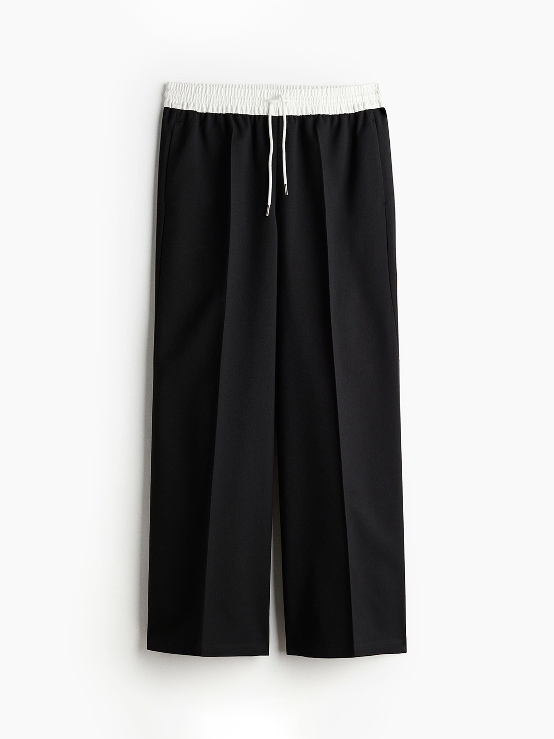 

H&M Women Wide Pull-On Trousers, Black