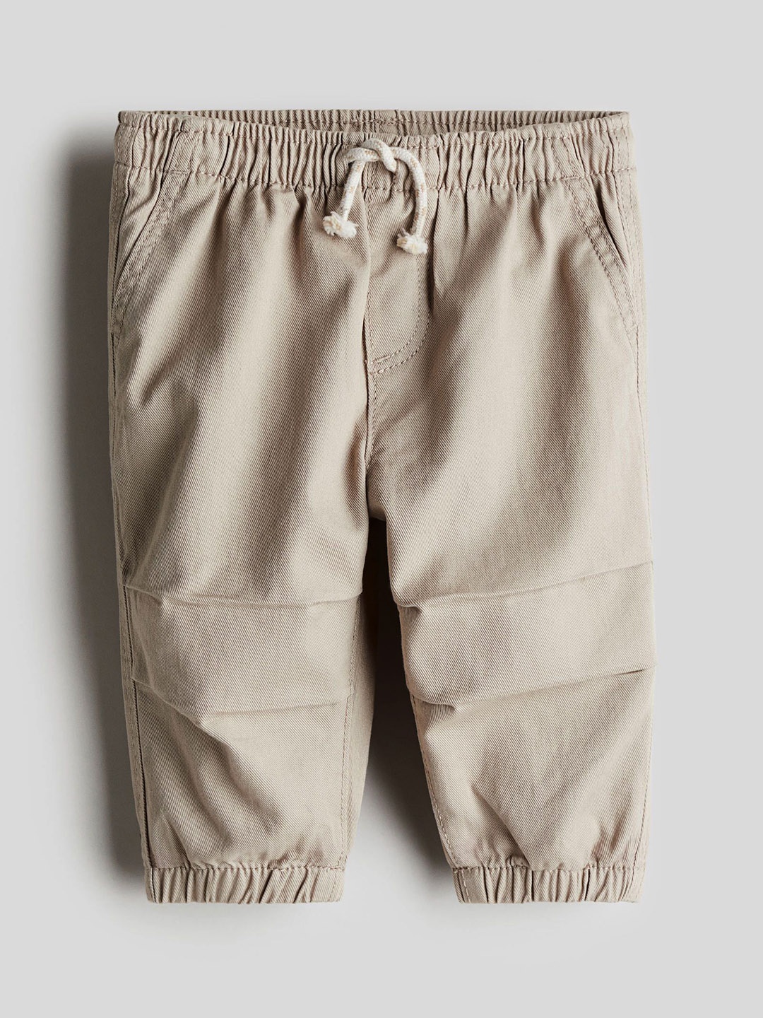

H&M Boys Cotton Twill Joggers, Beige