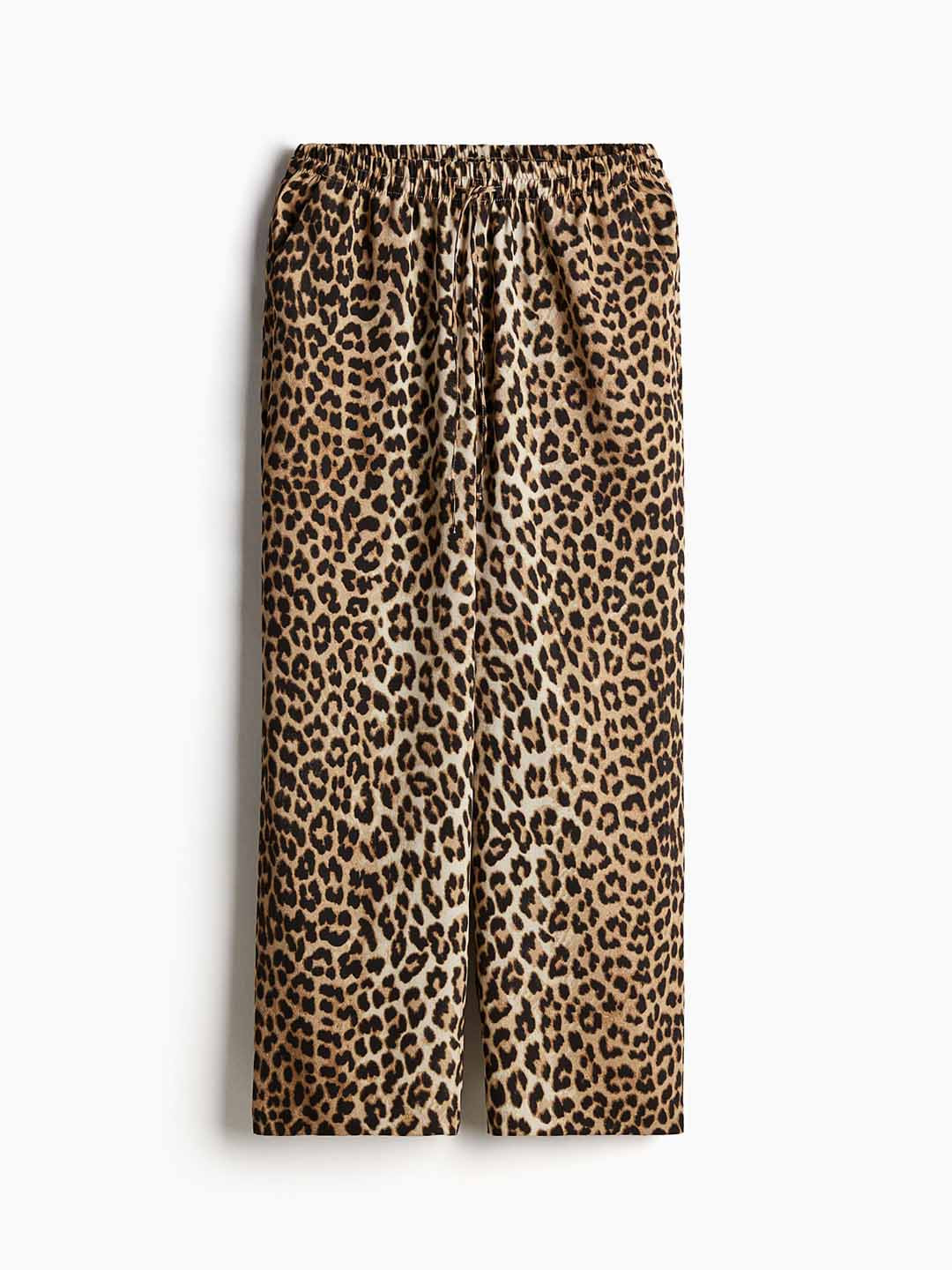 

H&M Women MAMA Animal Printed Pull-on Trouser, Beige