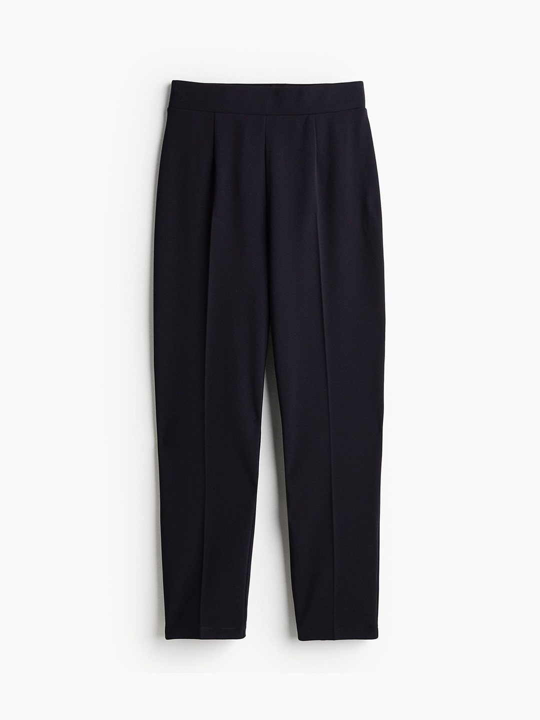 

H&M Women Tapered Jersey Trousers, Navy blue