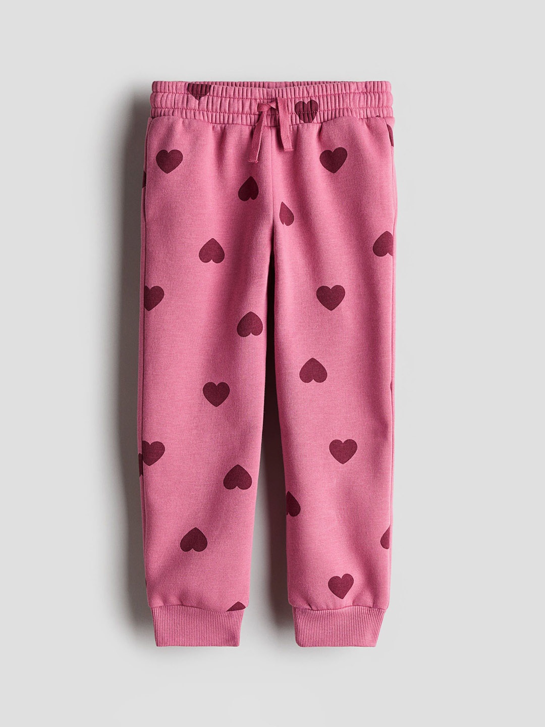 

H&M Girls Printed Brushed-Inside Joggers Trouser, Pink