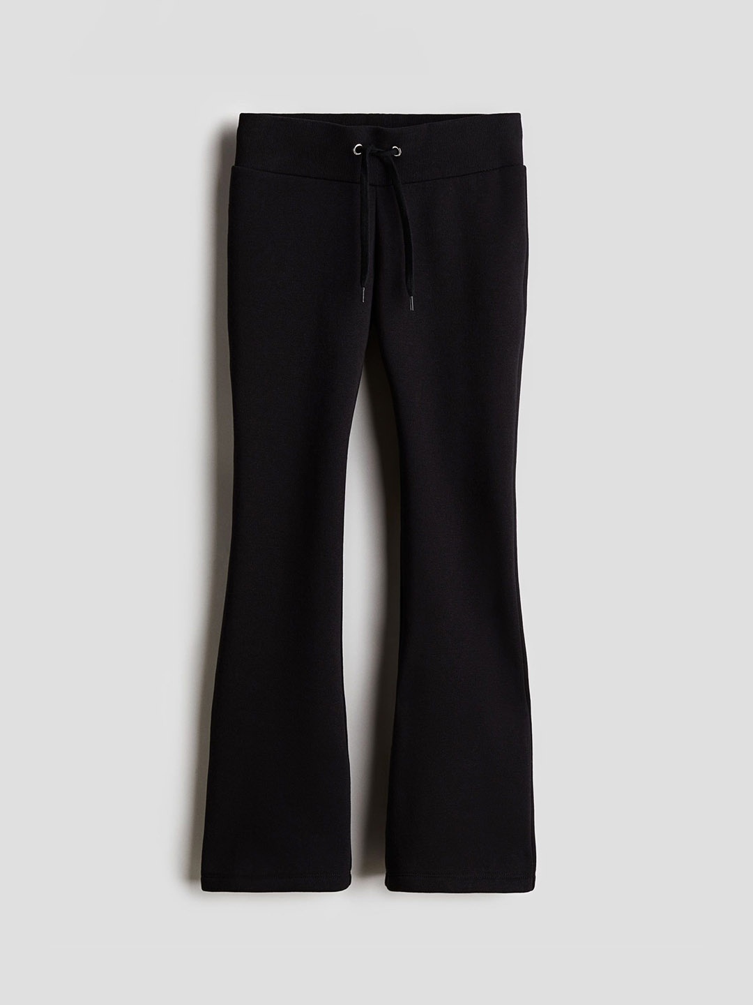 

H&M Girls Mid-Rise Straight Bootcut Joggers, Black