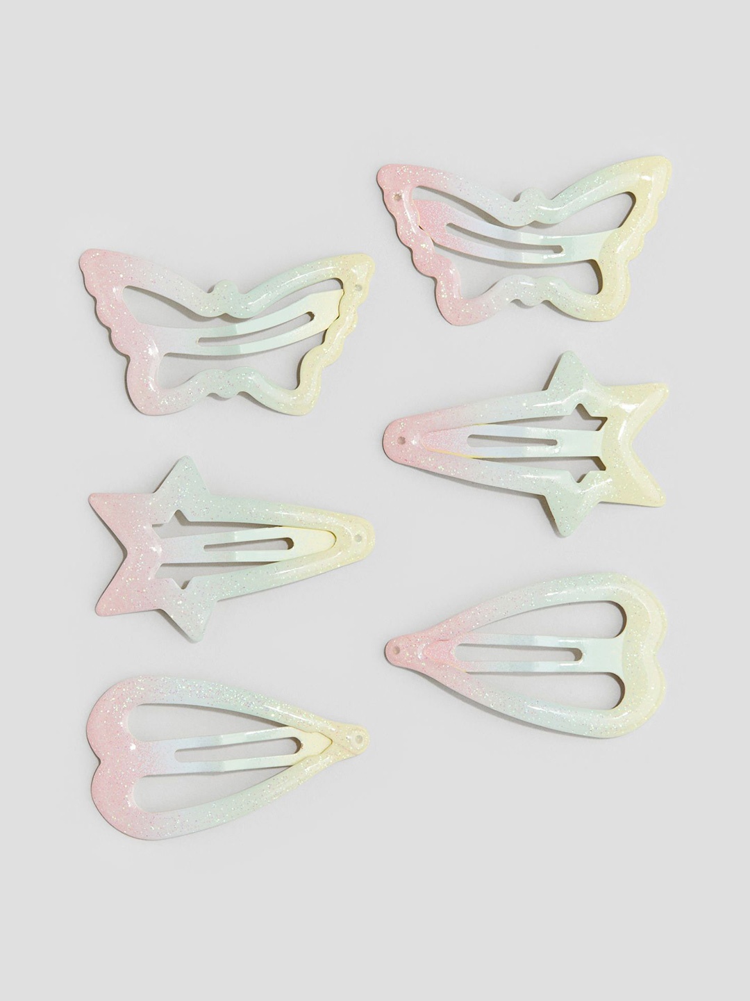 

H&M Girls Pack Of 6 Hair Clips, White