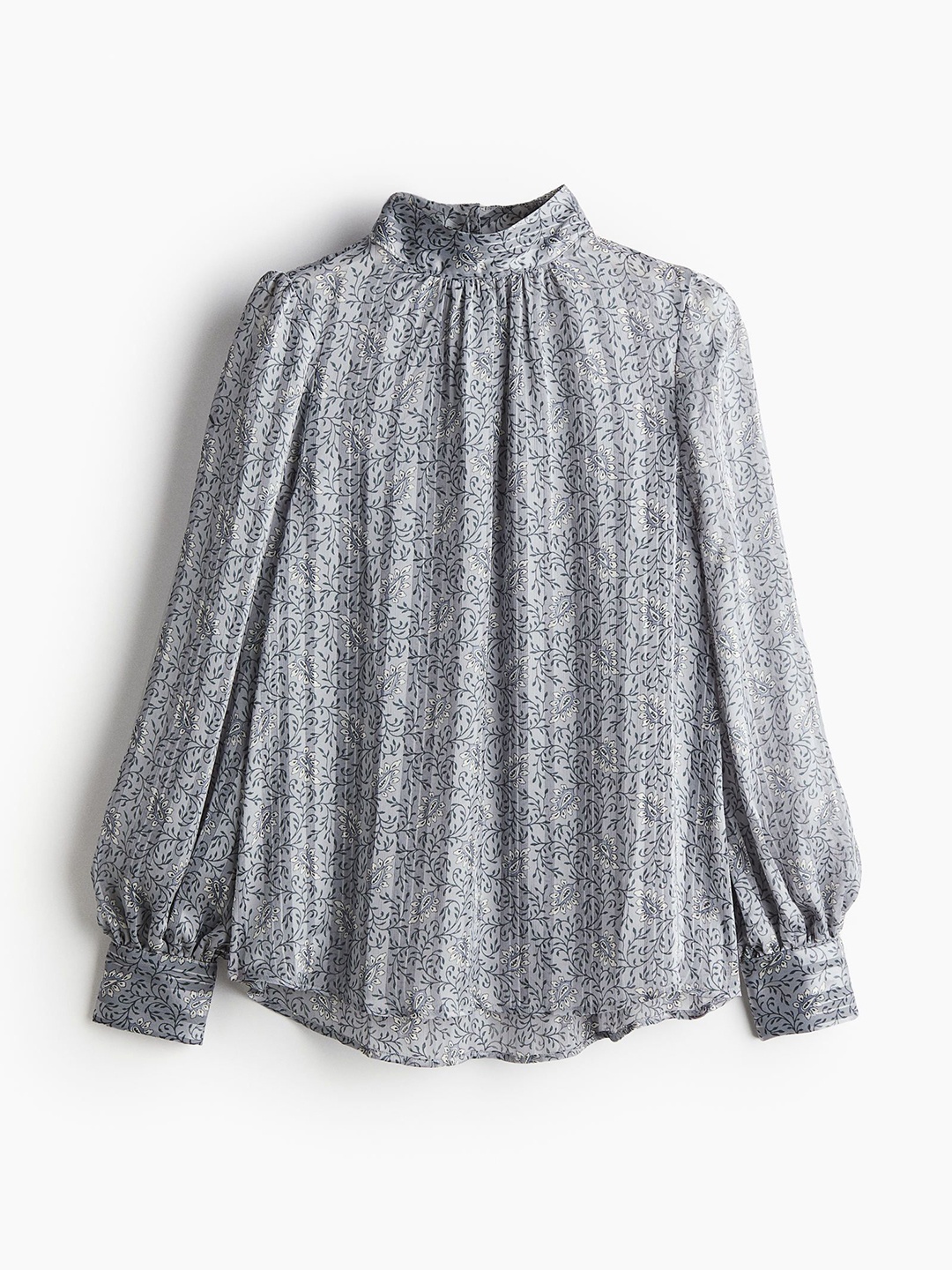 

H&M Women Patterned Blouse, Grey