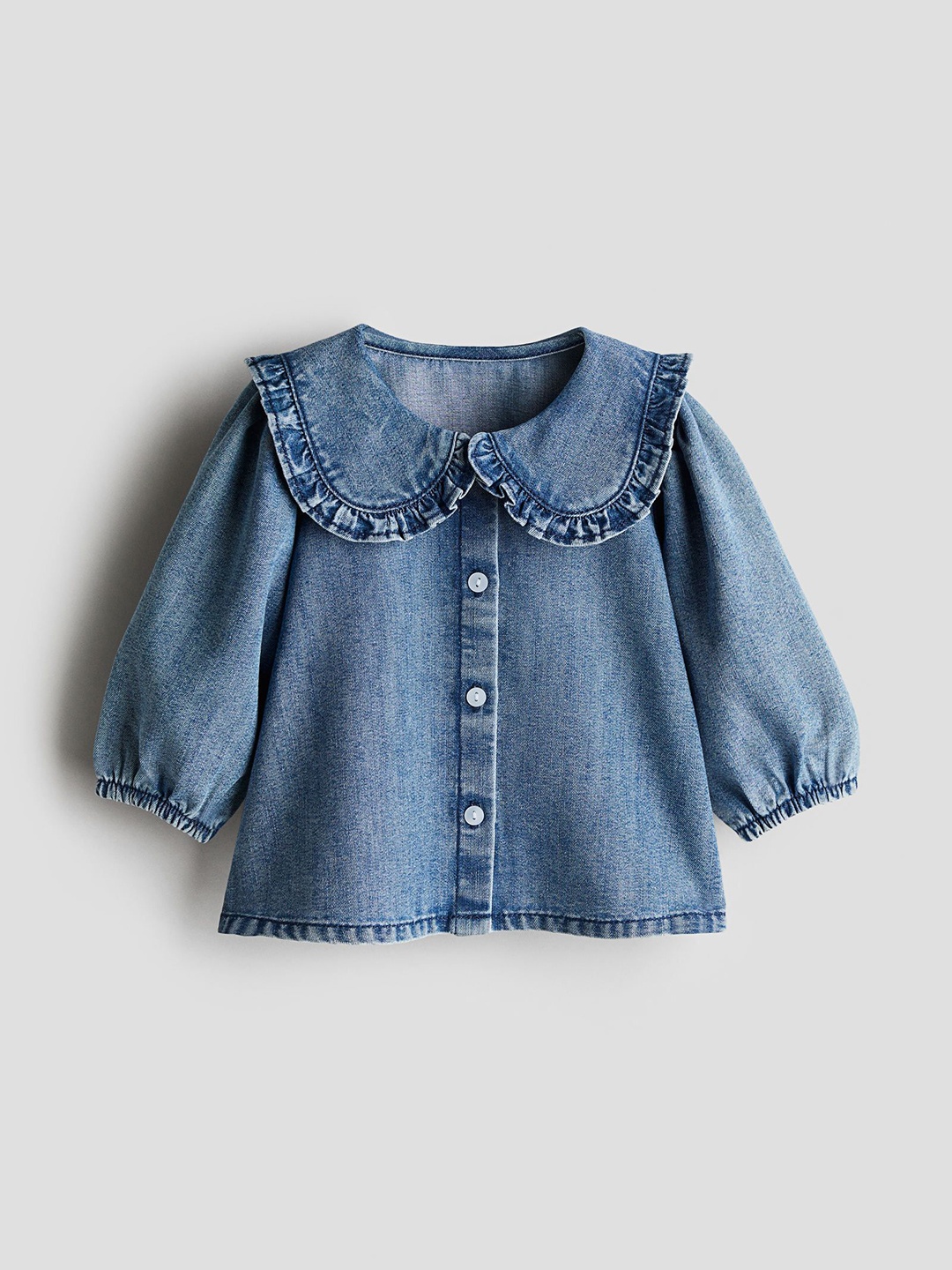 

H&M Infant Girls Denim Blouse, Blue