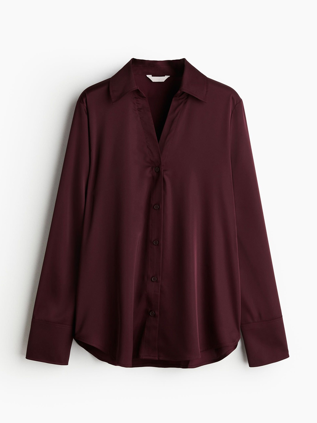 

H&M V-Neck Long Sleeves Tops, Red