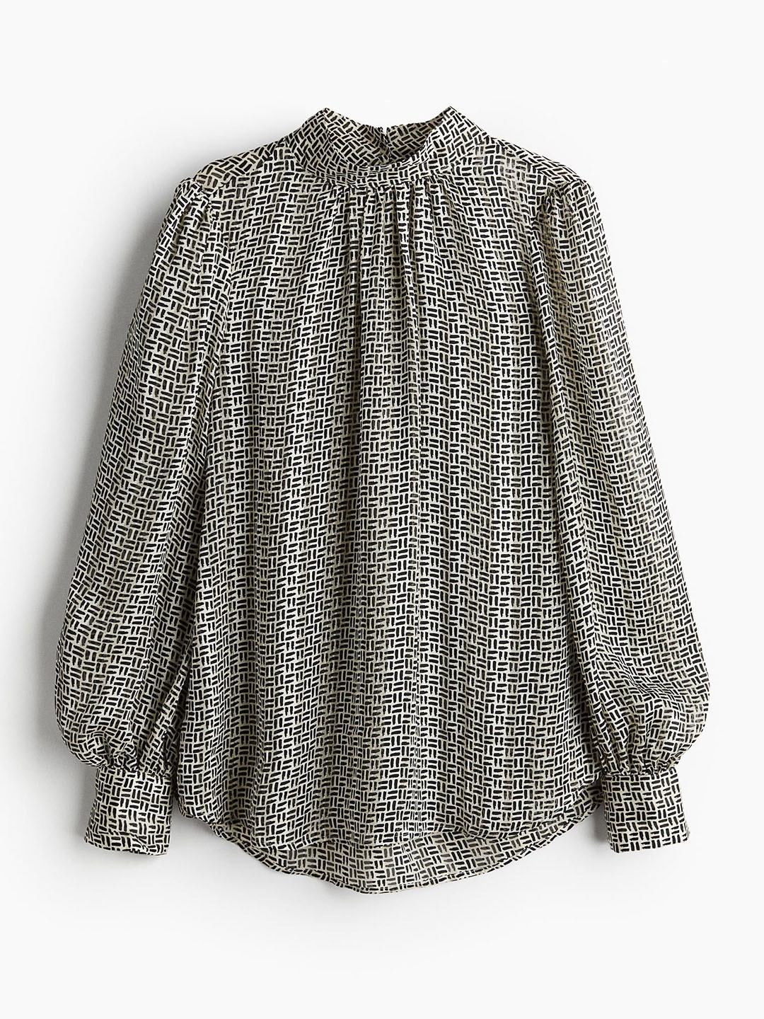 

H&M Women Patterned Blouse, Beige