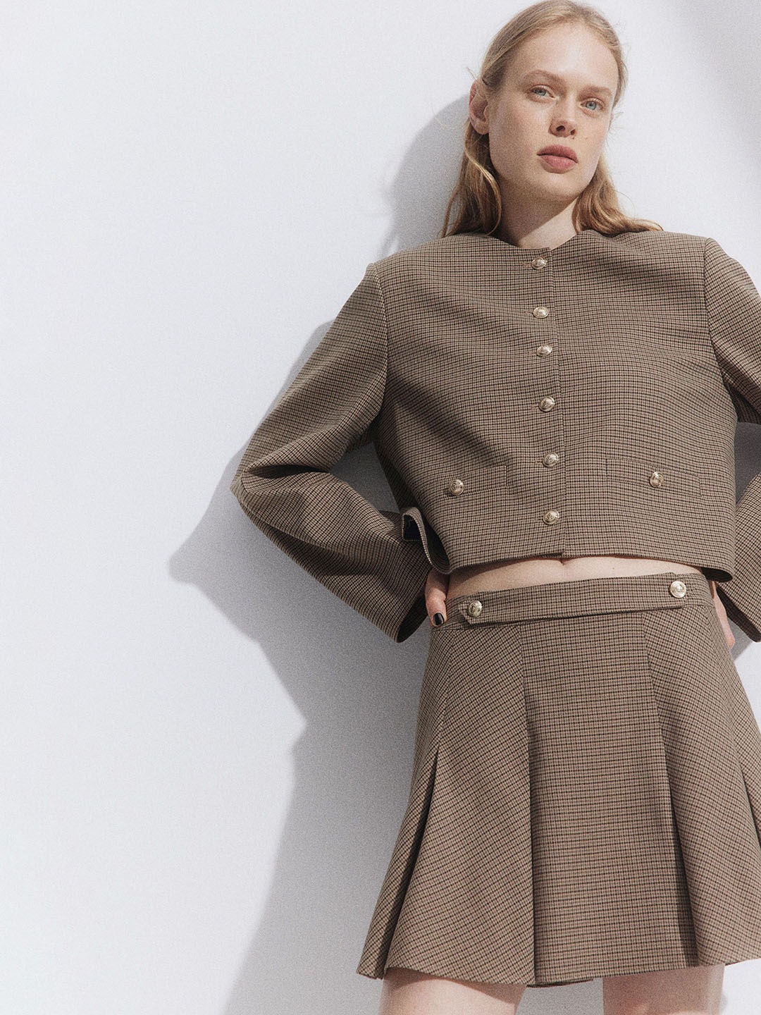 

H&M Women Short Jacket, Beige