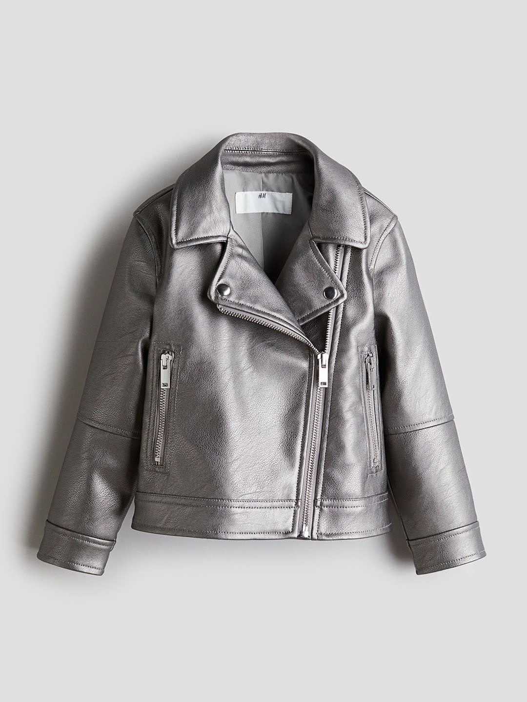 

H&M Girls Biker Jacket, Grey